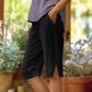 Women's Casual Solid Color Pocket Capri Pants