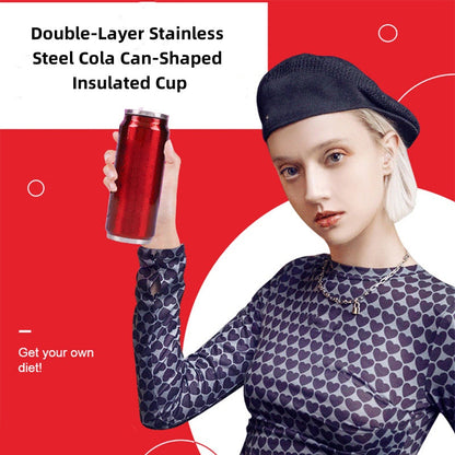 Double-Layer Stainless Steel Cola Can-Shaped Insulated Cup