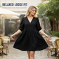 Women Casual Loose Fit V-Neck Dress