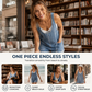Women's Summer Loose Denim Overall Shorts