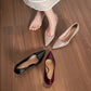 Women's Patent Leather Stiletto Pumps with Red Sole