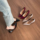 Women's Patent Leather Stiletto Pumps with Red Sole