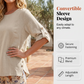 Women's Cotton Linen Half Sleeve Top