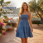 Women's Sleeveless Knee-Length Denim Dress