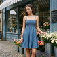 Women's Sleeveless Knee-Length Denim Dress