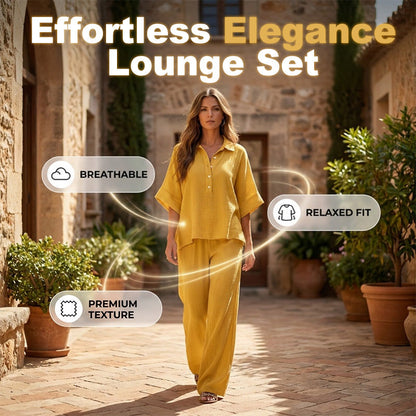 Women's Short Sleeve Shirt and Long Pants Set