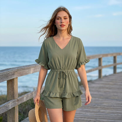 Women's Casual V-Neck Romper
