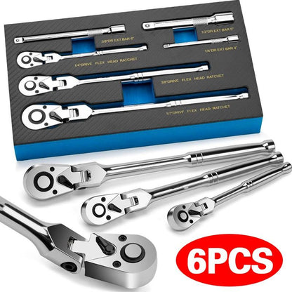 6-Piece Flex Head Ratchet Wrench Set