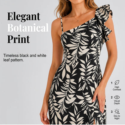 Women Summer Backless Midi Dress with Side Split