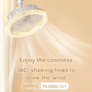 E27 360° Rotating Ceiling Fan with Remote Control