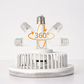 E27 360° Rotating Ceiling Fan with Remote Control