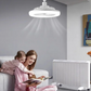 E27 360° Rotating Ceiling Fan with Remote Control