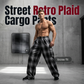 Men's Retro Plaid Loose Fit Cargo Pants