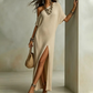 Women's Summer One-Shoulder Dress with High Slit
