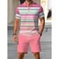 Men's Two-Piece Shirt and Shorts Set