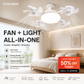 Remote-Controlled LED Ceiling Fan Light